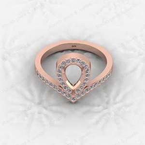 มาใหม่925เงินสเตอร์ลิงขนาด7x9มม. แหวนกึ่งเมานท์ตั้งค่าว่างสำหรับงานหมั้นแบบทำมือเครื่องประดับและของที่ระลึก - Product Image 6