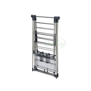 Vente en gros peu encombrant pliable en acier inoxydable séchoir à linge sur pied buanderie salle de bain salon - Product Image 3