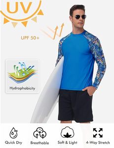 Combinaison de natation en nylon à manches longues pour homme MMA BJJ de haute qualité avec impression florale personnalisée Protection UV - Product Image 5