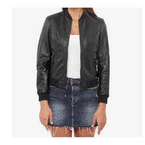 Chaqueta de cuero de moda para mujer de nuevo diseño clásico 2025, chaqueta de cuero de alta calidad para mujer a la venta - Product Image 3