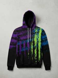 Nueva llegada al por mayor sudaderas con capucha de gran tamaño de las mujeres hombro caído manga larga serigrafía peso pesado forrado 3D bordado frontal - Product Image 2