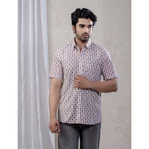 Chemise décontractée pour homme en coton imprimé à manches courtes, 100 % popeline respirante, taille XL - Fourniture ODM - Product Image 3