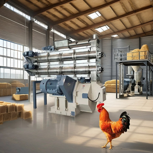 Ligne de production complète d'aliments pour volailles, usine de granulés d'aliments pour animaux de ferme, usine de granulés d'aliments à matrice annulaire - Product Image 1
