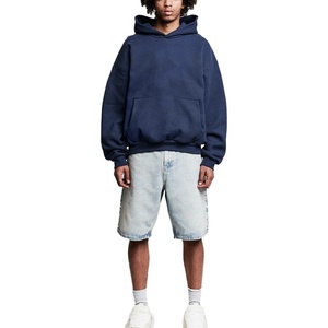 Sudadera con capucha de lana de gran tamaño para hombre, Jersey cuadrado sin cuerdas, sudadera holgada Unisex holgada, ropa de calle gruesa de invierno, sudaderas con capucha informales - Product Image 1