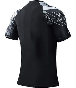 Rash Vest Ropa de protección Impreso Anti-UV Impermeable Protección solar Logotipo personalizado de alta calidad MMA Training Rash Guard - Product Image 3