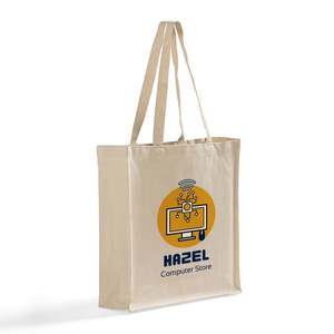 ถุงผ้าแคนวาสออร์แกนิคแบบตั้งได้เอง ขนาดกลาง พร้อมโลโก้ของคุณ-OR235 - Product Image 3