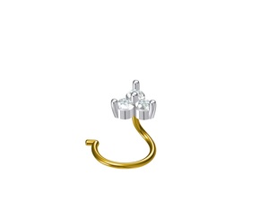 Diamant exclusif d'épingle à nez en or 14 carats Artisan conçu pour les marchés de bijoux B2B prestigieux renforçant l'influence mondiale de la marque durable - Product Image 3