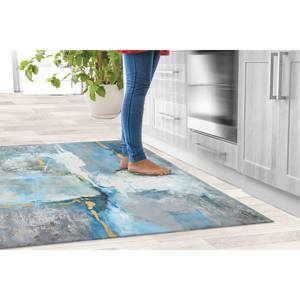 Tapis gris effet plâtre : Tapis d'intérieur moderne rustique imprimé, tapis en chenille - Product Image 5