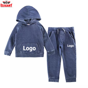 Nueva llegada elegante Casual Color sólido niños chándales niños deportes conjunto-Primavera otoño polar Sudadera con capucha sudadera lona al por mayor - Product Image 3
