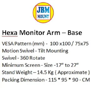 Soporte de escritorio para monitor con seis brazos para pantallas LED LCD con ajustes de altura de articulación y sistema de organización de cables - Product Image 2