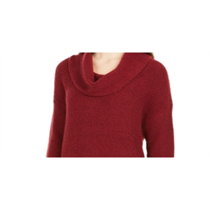 Maglione Casual da Donna Style & Co Rosso con Collo a V, Traspirante in Maglia per Autunno e Inverno, Taglia Media con Decorazione a Motivo in Pizzo - Product Image 2
