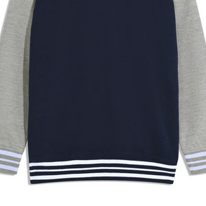 Vente en gros 100% laine marine pour hommes texturé Varsity Jacket respirant hiver Design avec col montant personnalisable - Product Image 6