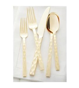 Cubiertos de diseño atractivo, cucharas de cena de color dorado de latón, tenedores y cuchillos, juego de cubiertos a precios mayoristas - Product Image 1