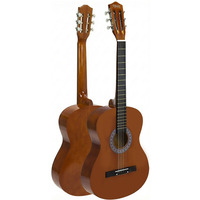 4/4 Brown Classical Guitar Full Set Mahogany Neck Gloss Finish Adjustable Truss Rod Tuner Bag Strap Capo Picks | Midex CG-270BRW