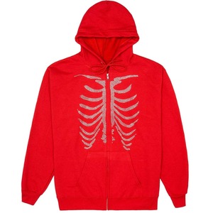 Cantidad a granel Sudadera con capucha con estampado de diamantes de imitación de talla grande para hombre 100% algodón Street-Wear Zip up Sudadera con capucha de diamantes de imitación para el invierno - Product Image 1