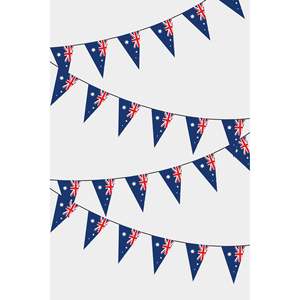 Triangular Australian Flags Party <b>Banners</b> - Product Image 1