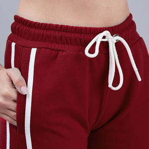 Conjunto de chándal de mujer de punto polar liso de invierno personalizado con capucha pantalones de Jogger con capucha en blanco de alta calidad transpirable al por mayor informal - Product Image 3