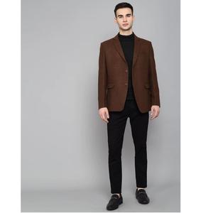 Hot Sale <b>Mens</b> Classic <b>Brown</b> <b>Blazer</b> with Court-Style Design for Business Office and Formal Events Available at Best Price - Product Image 1