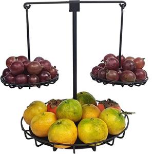 Nouveau bol de fruits de cuisine en métal noir, support de stockage de fruits et légumes support organisateur de Table à manger panier bol - Product Image 4