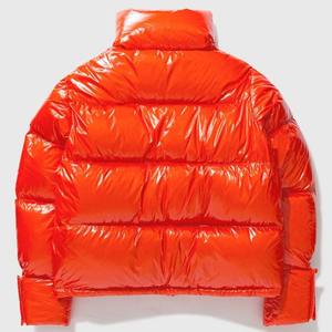 Personalizado de invierno al aire libre cálido brillante Formal frontal recubierto Unisex cremallera chaqueta de bombardero de gran tamaño - Product Image 2