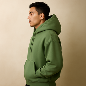 Sudadera con Capucha Personalizada con Logotipo, 400G, 100% Algodón, Felpa Gruesa, Talla Grande, para Hombre, Invierno, 340g, Tejido de Punto, en Blanco - Product Image 3