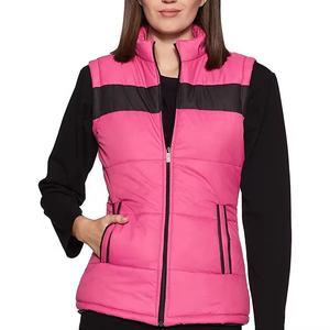 Wholesale Manufacturer Full <b>Vest</b> for <b>Women</b> Stylish Polyester <b>Vests</b> Sleeveless Jackets <b>Pink</b> Color Plus Size Custom <b>Women</b> Jacket - Product Image 1