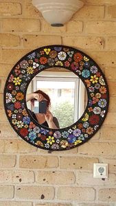 Miroir mural, miroir mural rond, miroir mural encadré, miroir décoratif, miroir d'hôtel, miroir de salon, miroir mural de luxe, - Product Image 4