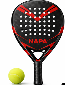 Raquette de padel en fibre de carbone de conception personnalisée OEM professionnelle, haute puissance, contrôle, raquette de tournoi, polyester diamant, léger, EVA - Product Image 4