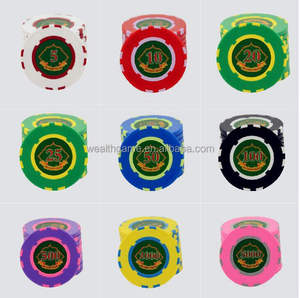 ชิปโป๊กเกอร์เอบีเอสปรับแต่ง14gm มืออาชีพพร้อมพิมพ์โลโก้สั่งซื้อขั้นต่ำ500ชิ้นรวมถาดสำหรับใช้ในคาสิโน - Product Image 2