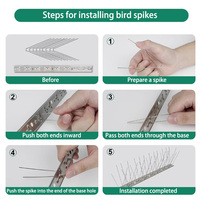 Bandes de pigeon anti-oiseau en acier inoxydable Petits pigeons anti oiseaux Arrêt de clôture Nid de pigeons