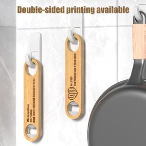 Bamboo Stainless Steel Portable Modern and Simple Heavy Duty Handheld Bottle Opener <strong>Cider</strong> Engraved <strong>Gift</strong> for Wedding Party - Product Image 5