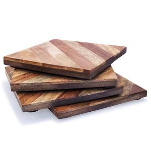 Vente en gros Sous-verres classiques en bois de noyer et d'acacia Tapis de protection carrés pour la cuisine Tapis de protection pour la maison et le bureau Cadeaux de décoration Plats Assiettes - Product Image 6