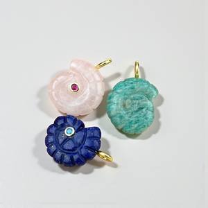 Colgante de Concha de Nautilus con Piedra Preciosa de Lapislázuli Hecha a Mano - Suministro al por Mayor - Product Image 4