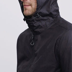 Chaqueta Cortavientos Personalizada con Logotipo OEM para Hombre, Chaqueta de Invierno Reversible con Capucha, Tejido Denim Softshell de Alta Calidad - Product Image 3