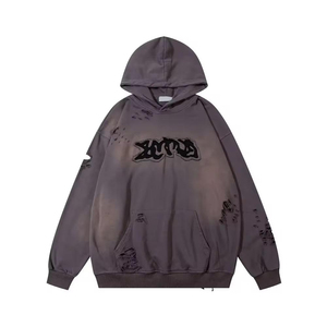 Diseño de corte Sudadera con capucha bordada de peso pesado para hombre Estilo callejero de invierno Sudaderas con capucha de gran tamaño Mejor precio Venta caliente Diseño de tendencia - Product Image 1