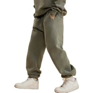 Ropa de calle con logotipo personalizado lavado de nieve peso pesado Jogger holgado sol desteñido algodón polar desgastado lavado ácido pantalones de chándal hombres - Product Image 1