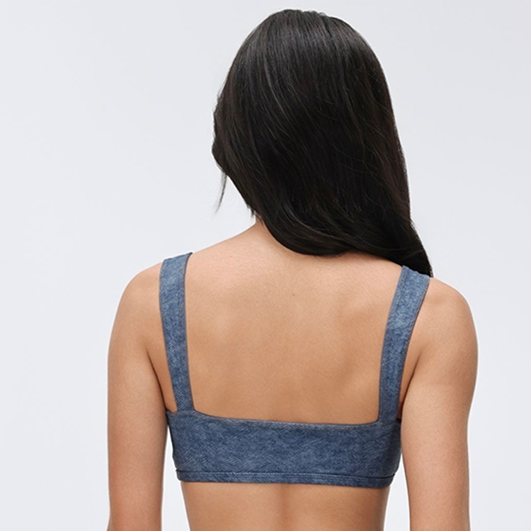 Breathable, High-Support Yoga Sports Bra - Spandex/Nylon, Cut-Out Back, Shockproof - Outdoor Running & Gym Activewear