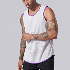 Camiseta de práctica de baloncesto de malla Reversible para hombre, camiseta de baloncesto juvenil sin mangas de secado rápido BSCI, poliéster, ropa deportiva - Product Image 4