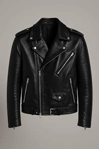 แจ็กเก็ตหนังผู้ชายคอปกตั้งระบายอากาศกันลมบริการ OEM - Product Image 5