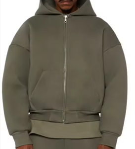 Ensemble à capuche pour homme en molleton 100% coton, respirant, séchage rapide, imprimé, couleur unie, streetwear décontracté, vêtements de sport personnalisés, 500 GSM - Product Image 4