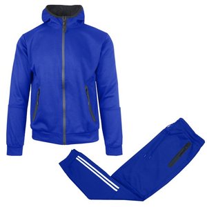 Otoño Invierno conjunto de dos piezas hombres y mujeres Casual polar cálido sólido de gran tamaño con capucha chándal manga larga deporte Sudadera con capucha traje - Product Image 1