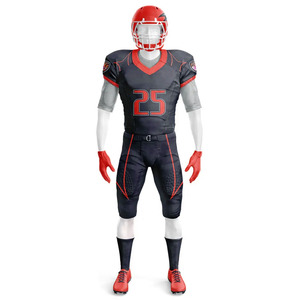Adult American Football Uniform Full <b>Set</b> Customizable Short Sleeve Breathable High Quality - Product Image 1