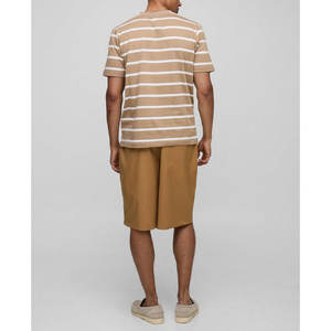 เสื้อยืดผู้ชายผ้าฝ้าย100% ลำลองแขนสั้นลายทางสำหรับฤดูร้อน - Product Image 2