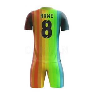 ชุดเล่นฟุตบอลหลายสีสำหรับผู้ชายชุดออกกำลังกายกลางแจ้งแบบกำหนดเองได้พร้อมแผ่นปะพิมพ์ชื่อตัวเลข - Product Image 3