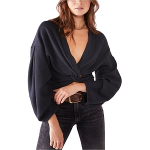 Free People Maglione Lungo da Donna 'Fall for You' Beige con Stampa Leopardata, Taglia M, Collezione Invernale - Product Image 1