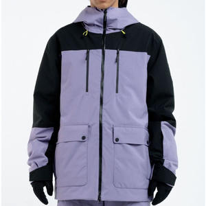 Chaqueta de esquí personalizada de talla grande para hombre Chaqueta de esquí de diseño de tela impermeable y resistente al viento con aislamiento de lana de alta calidad para hombre - Product Image 3