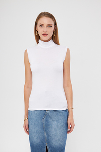 Col roulé sans manches Viscose Body Slim Fit décontracté Relax et élégant sous-vêtement avec fonction anti-boulochage - Product Image 5