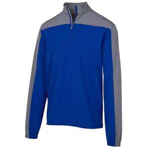 Sweat-shirt à capuche colorblock pour homme, bleu marine et blanc, zippé, doublé, élégant, décontracté, en polaire douce et chaude, à manches longues, avec cordon de serrage - Product Image 1
