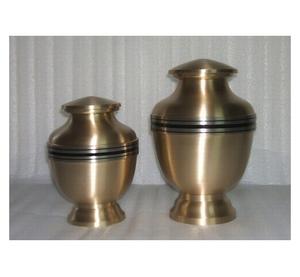 Urnas de cremación de cenizas humanas únicas 2 tonos Acabado elegante para suministros funerarios Urnas de metal en precio al por mayor Nuevas urnas de recuerdo - Product Image 2