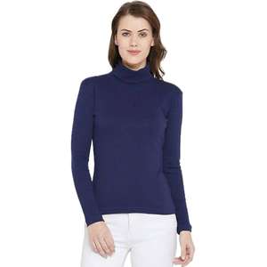 Señoras puro algodón liso HiNeck elegante pakistaní suave algodón HiNeck mujeres alta calidad damas manga larga HiNecks puro algodón - Product Image 5